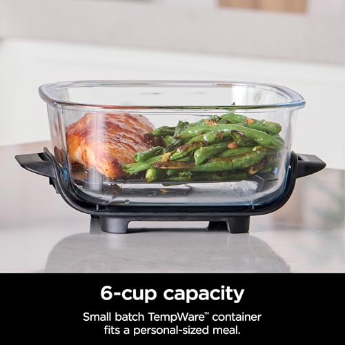 Air Fryer with Glass Containers, 4 QT & 6 Cup, Dishwasher Safe Z1664