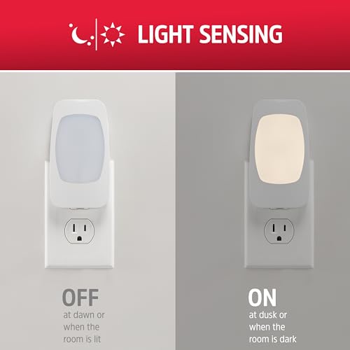 4-in-1 LED Power Failure Night Light, 2 Pack, Plug-in, Auto On/Off X796563