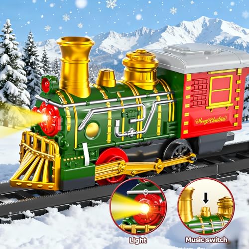 Electric Train Set for Kids with Smoke, Light and Sound, DIY Tracks L560