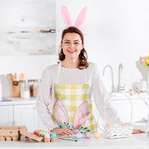 4Pcs Christmas Aprons Pink Xmas Tree Santa Deer Buffalo Plaid Adjustable Kitchen Cooking O6302