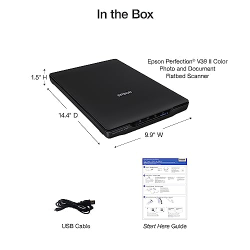 Color Photo and Document Flatbed Scanner, 4800 dpi, Black U567264