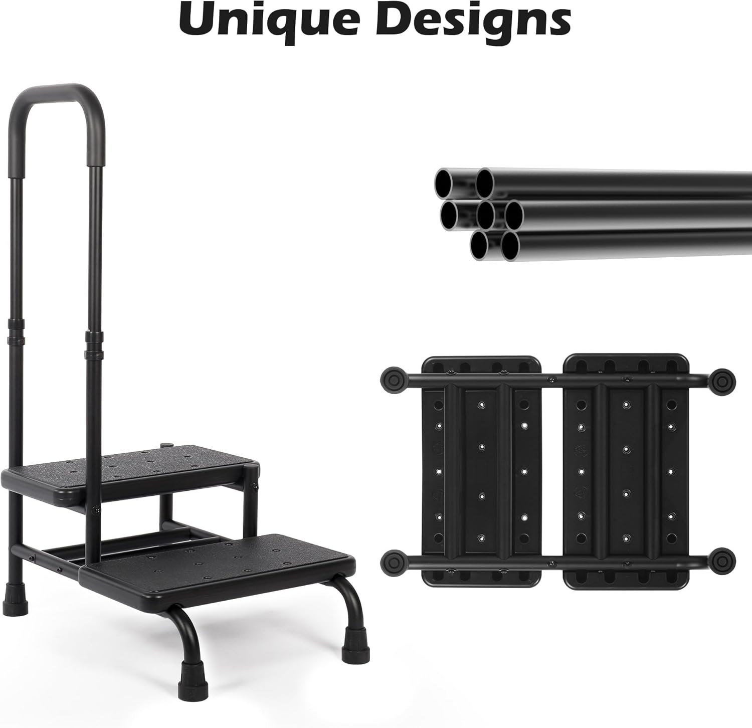 2 Step Stool with Handle for Elderly, Heavy Duty V247