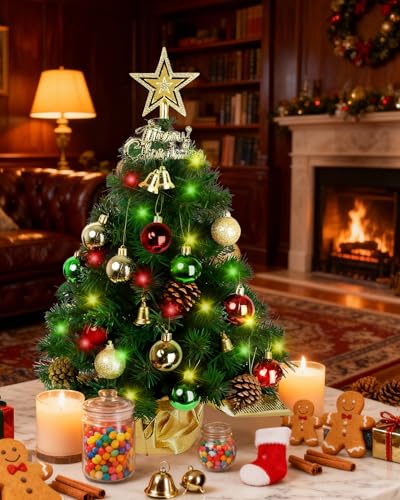 Green Tabletop Christmas Tree with LED Lights H5873