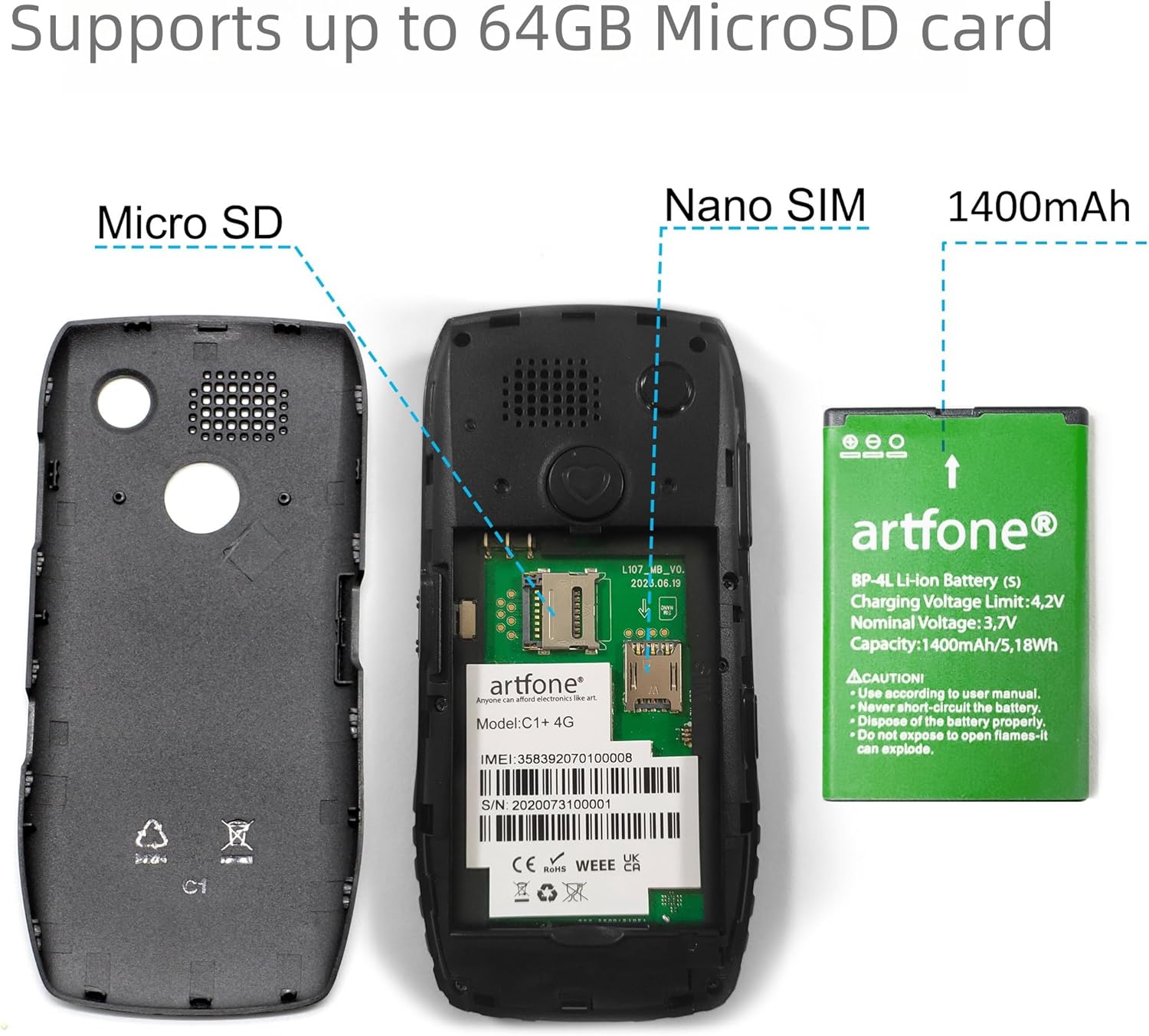 Big Button 4G Senior Mobile Phone with SOS and Loud Volume F5218