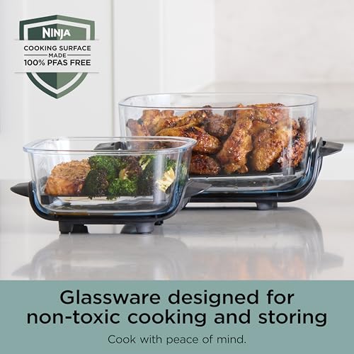 Air Fryer with Glass Containers, 4 QT & 6 Cup, Dishwasher Safe Z1664