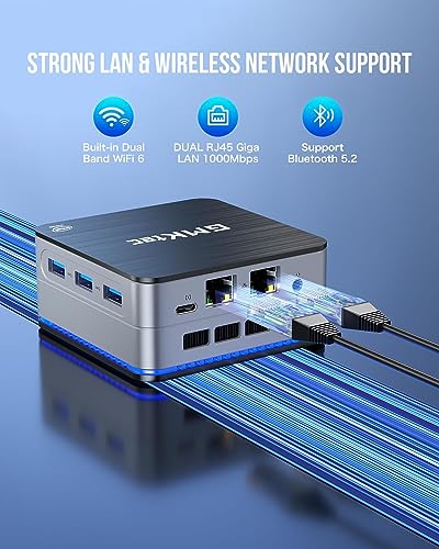 Mini PC Intel N100 Windows 11 Pro 12GB DDR5 256GB SSD Dual LAN 4K Triple Display V866