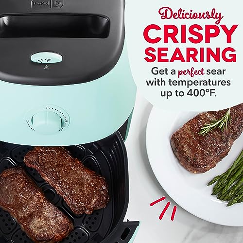 Electric Air Fryer Oven, 2.6 Qt., Grey, Compact, Auto Shut Off, 1000-Watt O64979