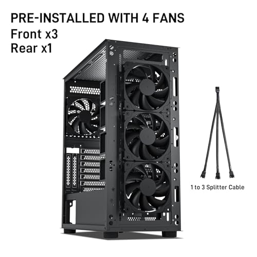 ATX NAS Mid Tower Computer Case with 4x120mm Fans, USB 3.0, 10x3.5" HDD + 3x2.5" SSD N57223