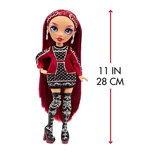 Burgundy Red Fashion Doll with 2 Designer Outfits and Accessories H952032