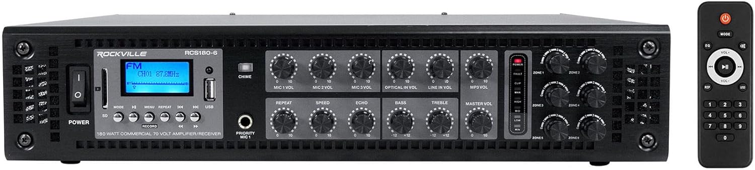 6 Zone Home Audio System with 14 Ceiling Speakers Y324682