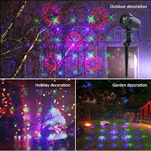 Christmas Laser Lights Outdoor Garden Projector with Moving RGB Waterproof U91188