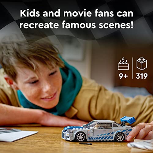 Nissan Skyline GT-R (R34) Race Car Building Kit with Racer Minifigure X74152