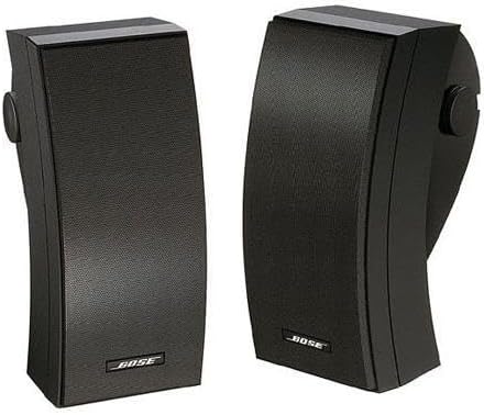 Outdoor Environmental Speakers (Pair), Black with Amplifier P9857