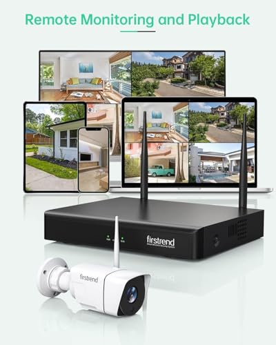 Wireless Security Camera System 8CH NVR 3TB Hard Drive Night Vision Motion Detection App Indoor Outdoor L595