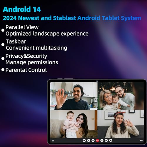 Android 14 Tablet 11 inch, Octa-Core CPU, 12GB+128GB, 8000mAh Battery T877