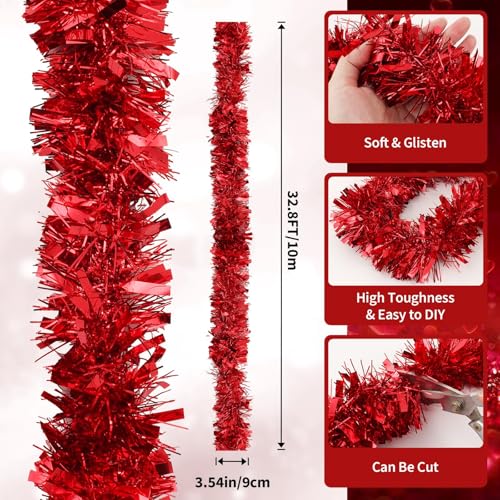 50ft Green Artificial Pine Christmas Garland for Indoor Outdoor Decor W5286