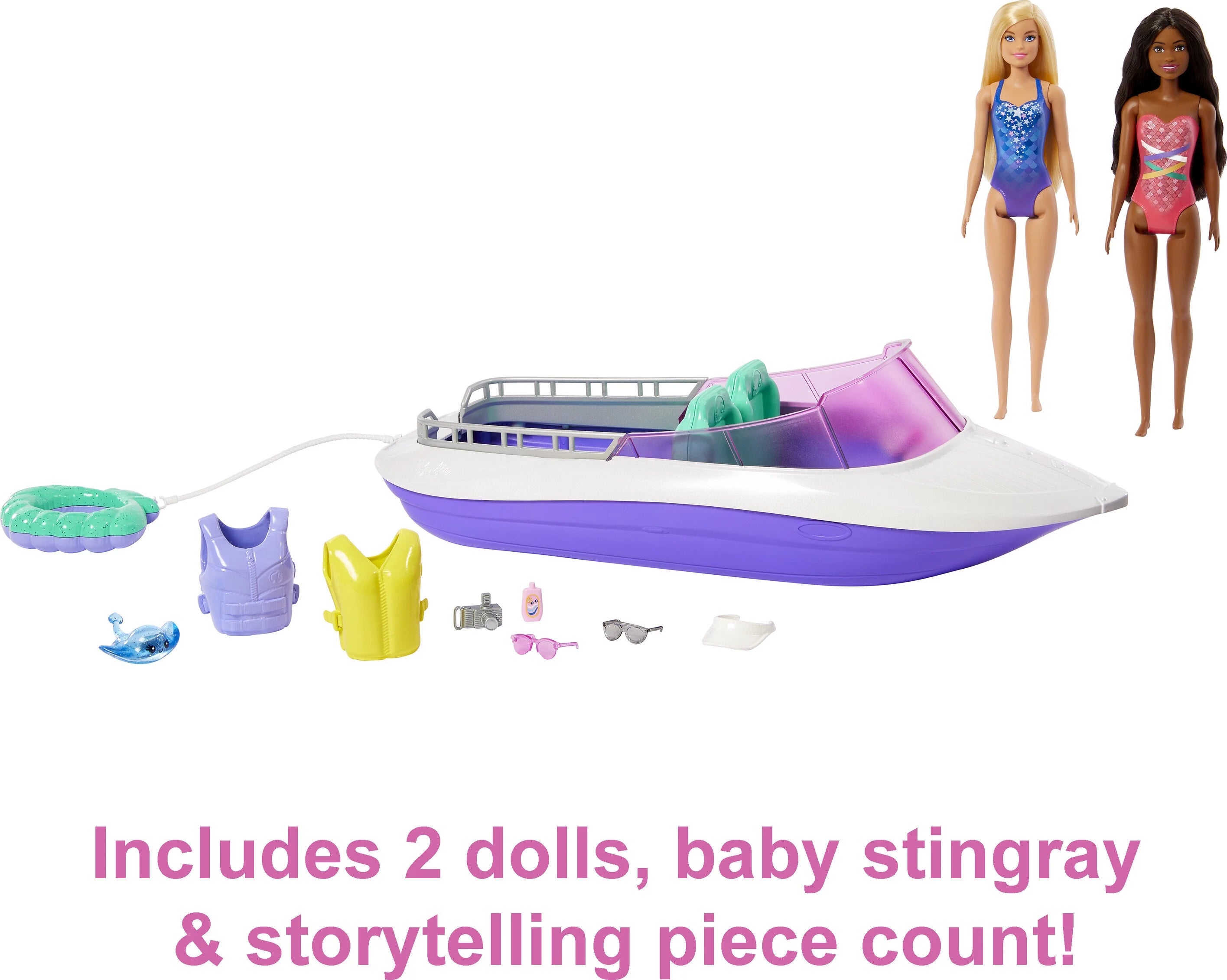 Mermaid Dolls with Boat Playset and Ocean Accessories O845