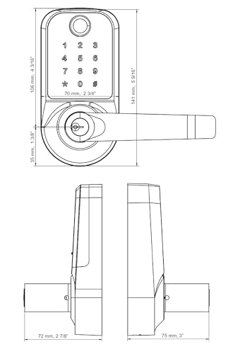 Smart Door Lock, Fingerprint, Touchscreen Keypad, Auto Locking M10181