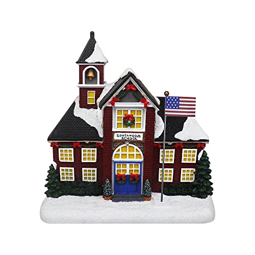 Lighted Musical Snow Village with Animated Kids Sledding A3584