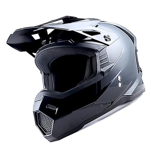 Adult Motocross Helmet Full Face Racing Style Matt Black D9788