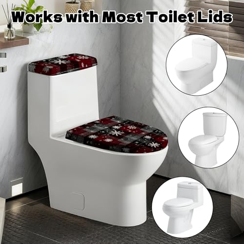 Christmas Toilet Lid Cover, Washable Seat and Tank Protector W1747
