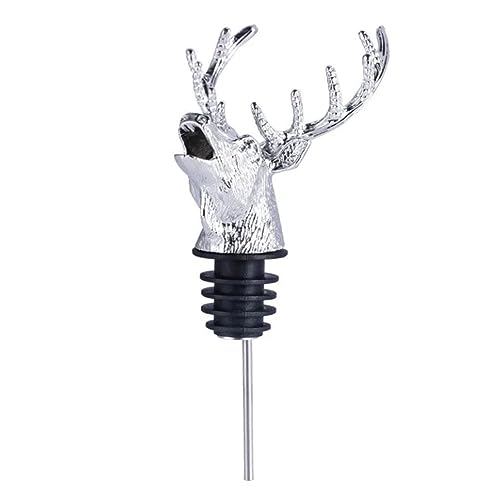 Deer Head Liquor Bottle Pourer with Silicone Stopper P101785