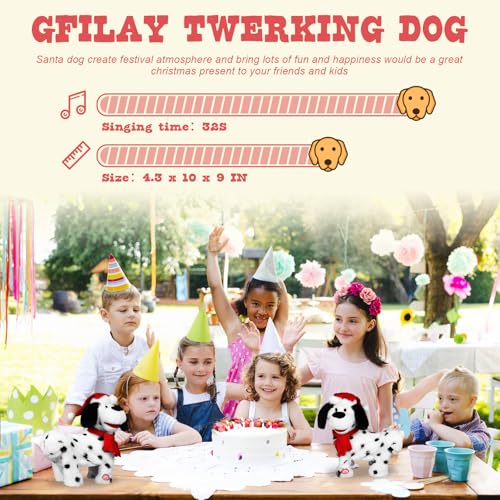 Shaking Santa Dog Toy, Singing Plush Puppy, Animated Christmas Plush A549984