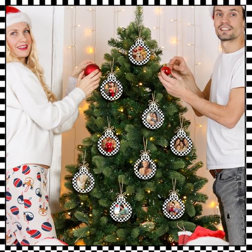 24 Pcs Christmas Photo Ornament Frames for Baby First Christmas Tree Keepsake K3591