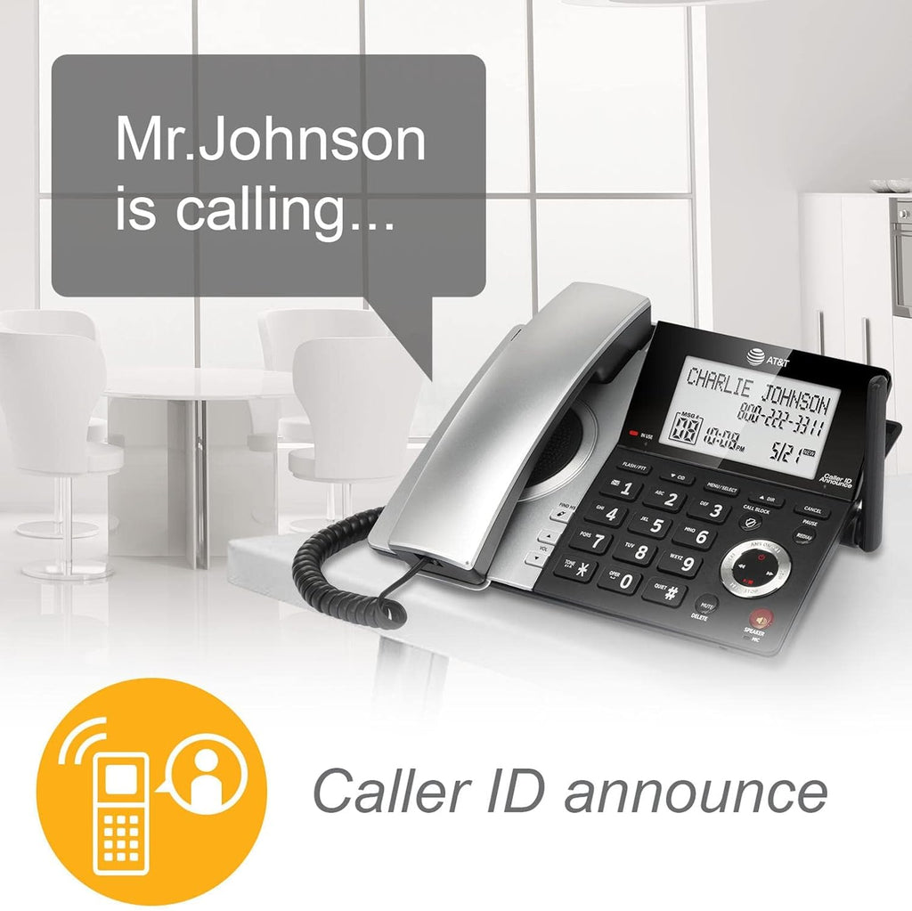2-Handset Corded/Cordless Phone with Answering Machine and Call Blocking O711