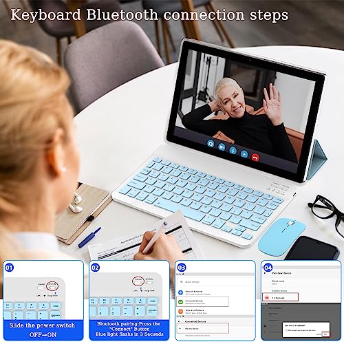 Android Tablet 10.1 Inch with Keyboard, 64GB ROM, 8GB RAM V203