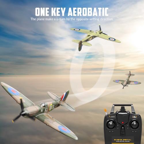 RC Plane 3 Channel Remote Control Airplane Fighter Toy, 2.4GHz 6-axis Gyro, Easy to Fly for Adults Kids Beginners B2466