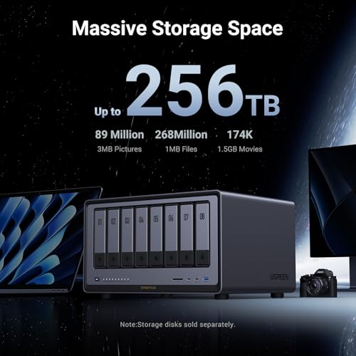8-Bay Desktop NAS with Intel i5, 8GB DDR5 RAM, 10GbE, Diskless S602