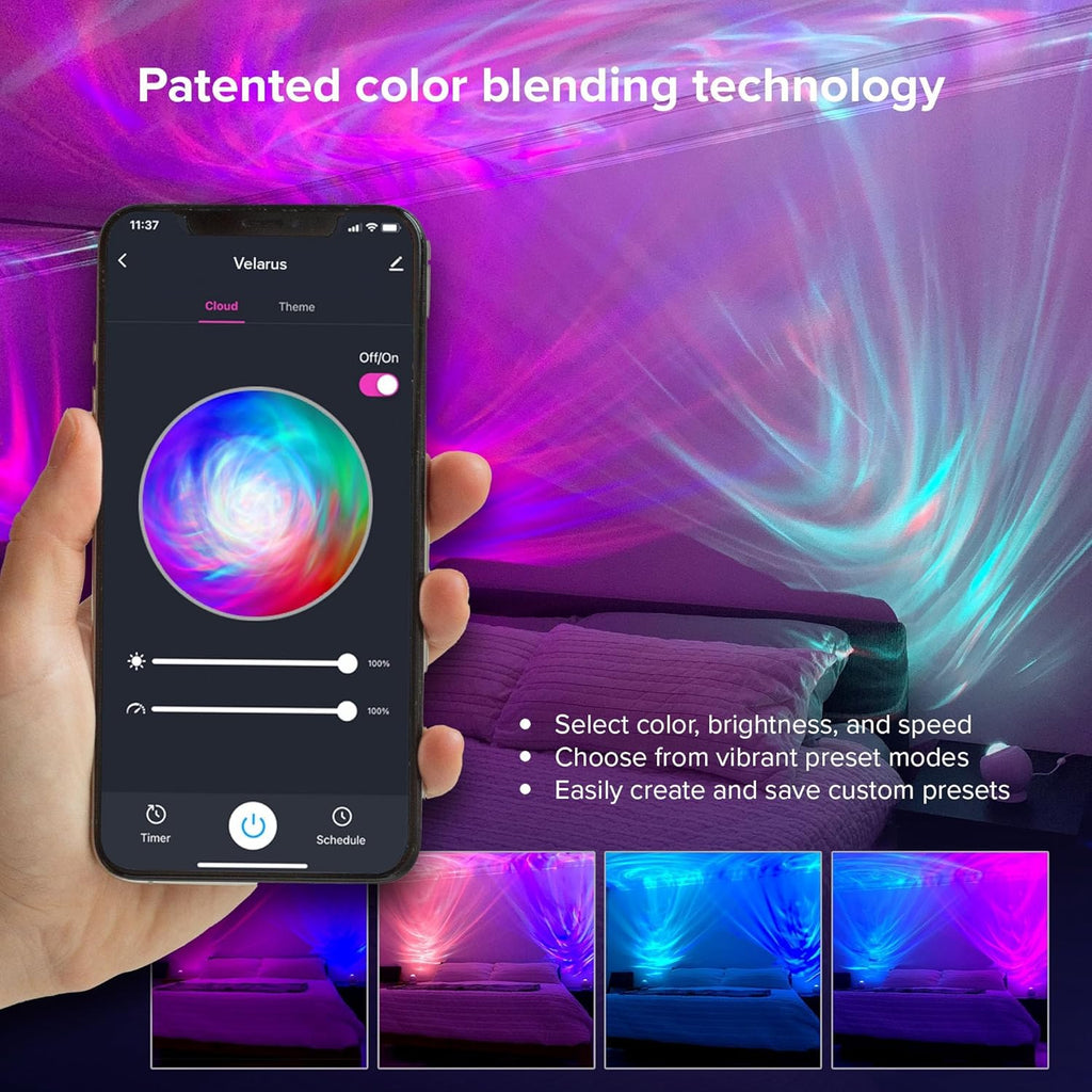LED Aurora Projector for Bedroom Relaxation and Night Light A286