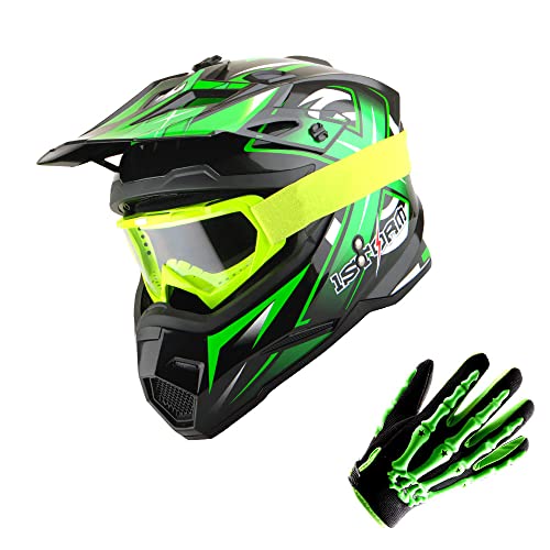 Adult Motocross Helmet Full Face Racing Style Matt Black D9788