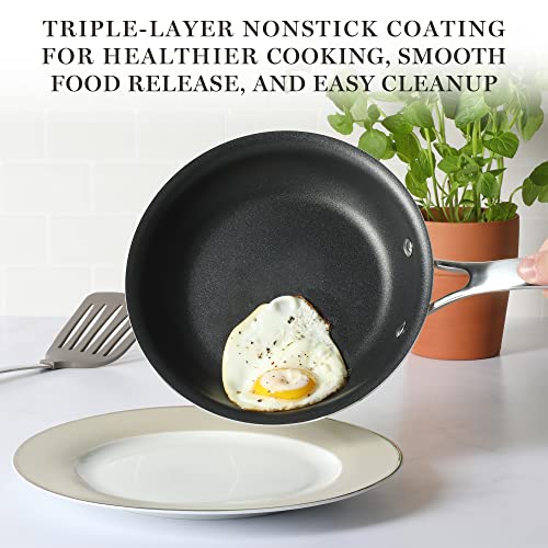 14 Piece Non-Stick Aluminum Cookware Set with Pots, Pans, and Tools W48097
