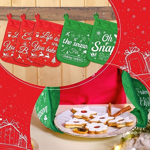 Christmas Pot Holders with Pockets for Kitchen Cooking Baking S399344
