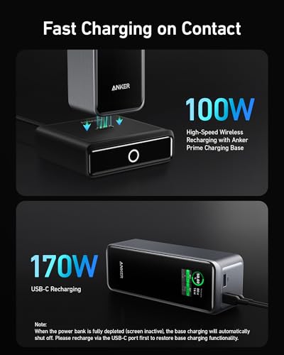 27,650mAh Power Bank 250W with 100W Charging Base, 3-Port Portable Charger F4028