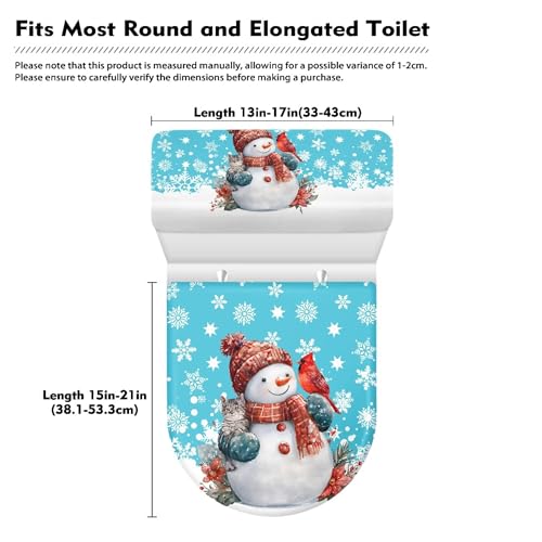 Christmas Toilet Lid and Tank Cover Set for Bathroom Decor K51670