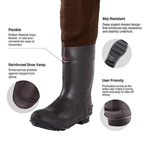 Neoprene Chest Waders with Cleated Bootfoot for Men V61193