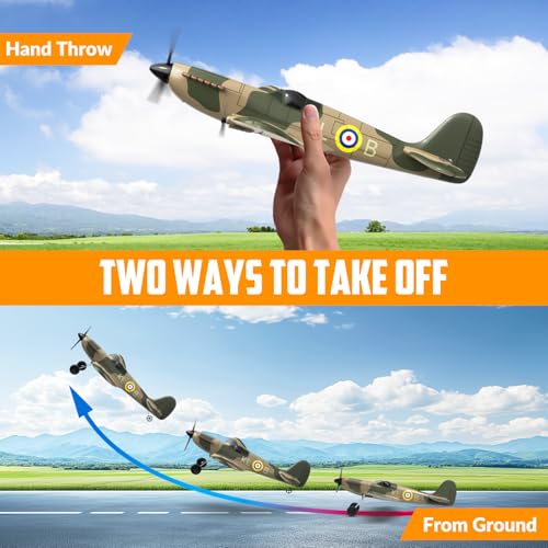 RC Plane 3 Channel Remote Control Airplane Fighter Toy, 2.4GHz 6-axis Gyro, Easy to Fly for Adults Kids Beginners B2466