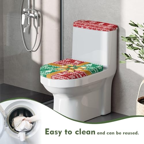 Christmas Toilet Lid and Tank Cover Set for Bathroom Decor K51670