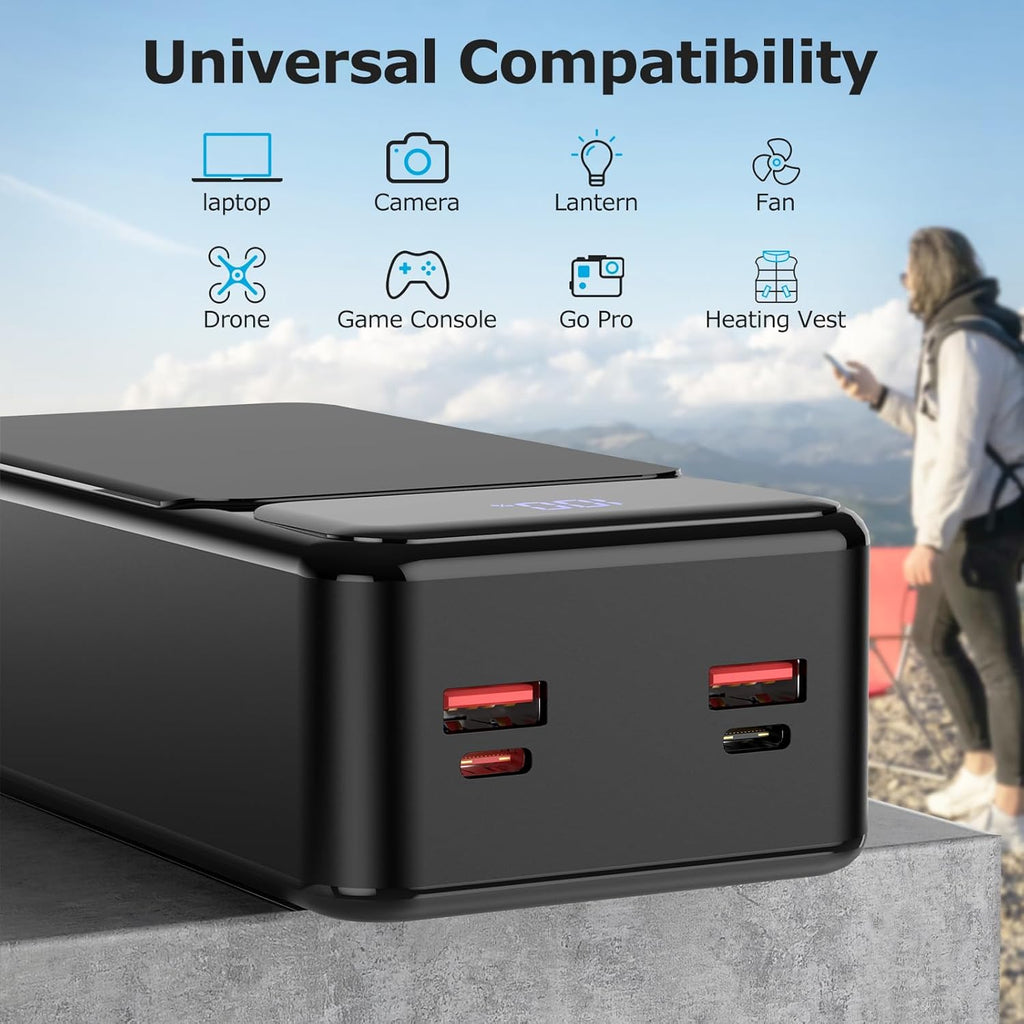50000mAh Power Bank 22.5W Fast Charging Portable Charger USB-C with LED Display D6575