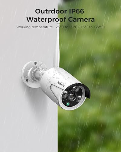 Wireless Security Camera System, 16CH 4K NVR, 4Pcs 3MP WiFi Cameras, Night Vision, Motion Detection, 1TB HDD P9721