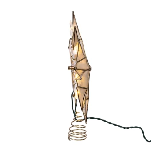 Capiz Star Treetop with Center Gem G5493