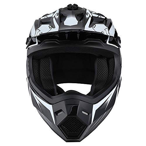 Adult Motocross Helmet Full Face Racing Style Matt Black D9788