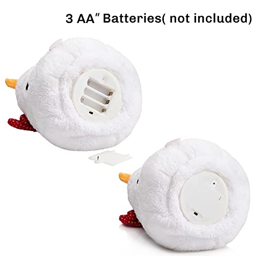 Animated Christmas Snowman Plush with LED Lights, Musical Toy for Kids, 13 Inch J154