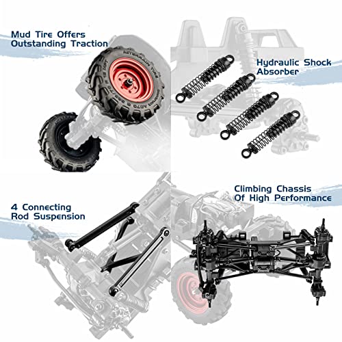 1/24 Power Wagon 4WD RC Crawler RTR Truck with LED Light and USB Charger Y4469