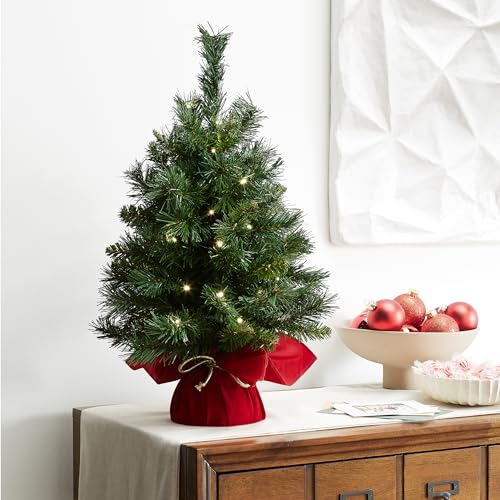 24 in Pre-Lit Mini Artificial Christmas Tree with 35 Clear Lights R420697
