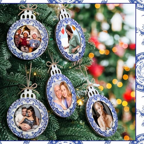 24 Pcs Christmas Photo Ornament Frames for Baby First Christmas Tree Keepsake K3591