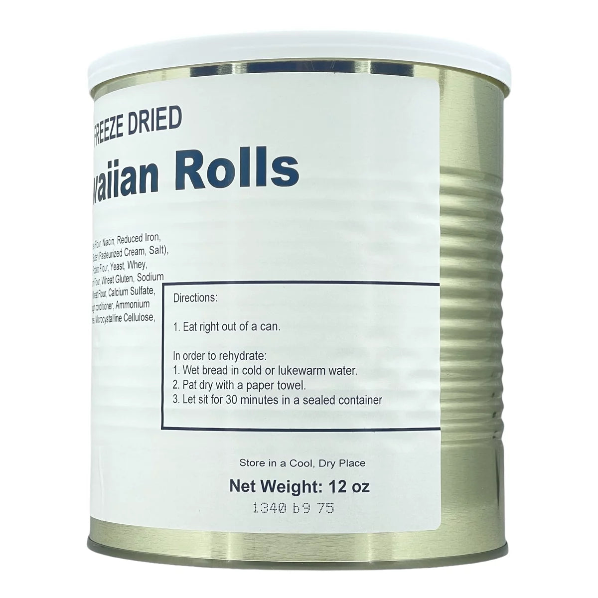 Freeze Dried Emergency Food Ration Hawaiian Rolls - 12oz Can A870